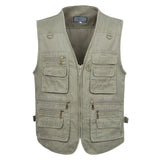 5XL 6XL 7XL New Male Casual Summer Big Size Cotton Sleeveless Vest With Many 16 Pockets Men Multi Pocket Photograph Waistcoat